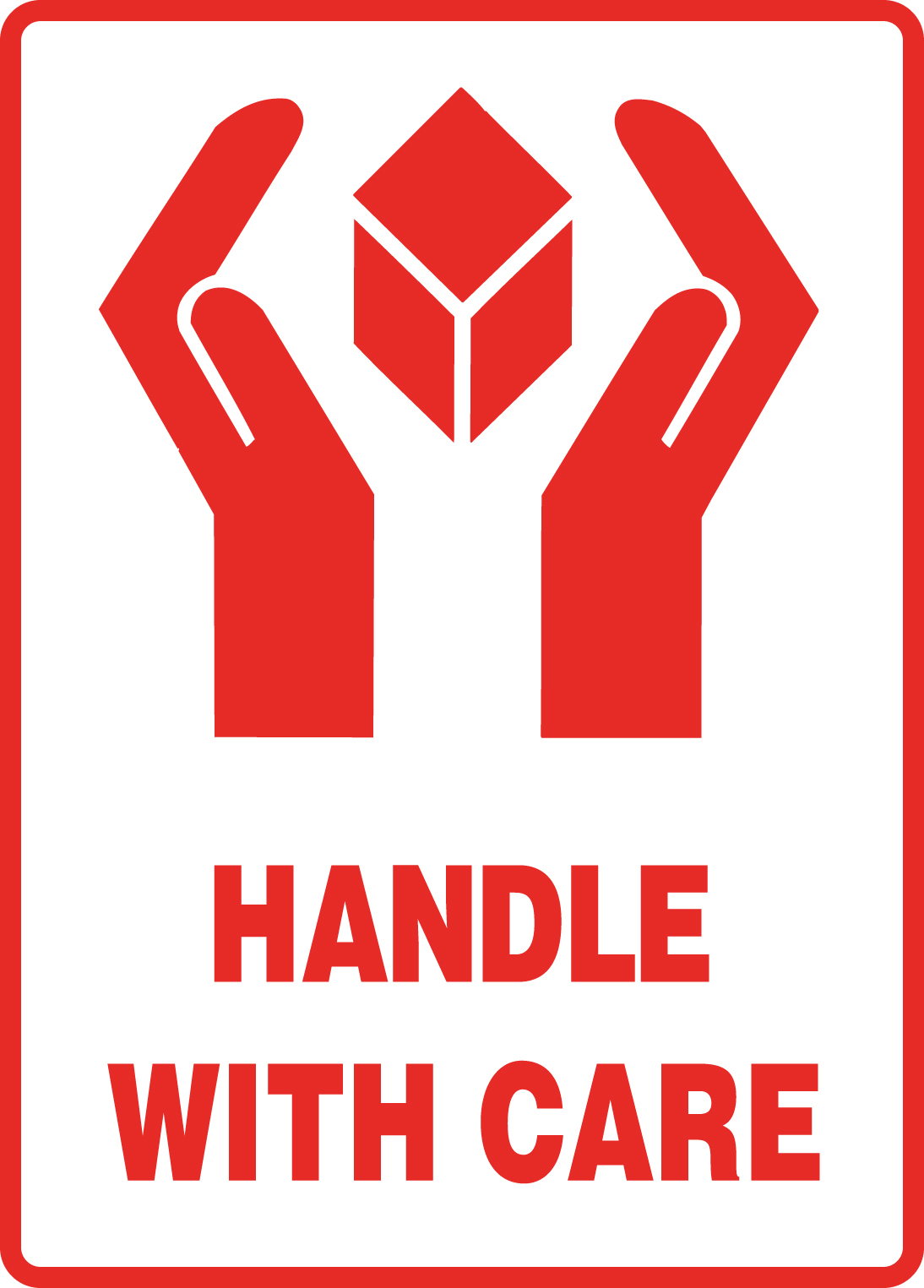 108 x 79mm "Handle With Care" Labels